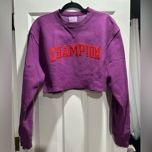 Champion Vibrant Purple Cropped Sweatshirt